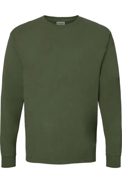 Comfortwash By Hanes Garment-dyed Long Sleeve T-shirt In Pink