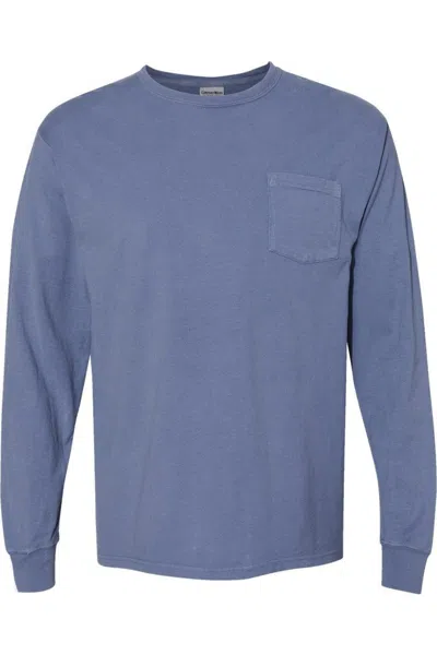 Comfortwash By Hanes Garment-dyed Long Sleeve T-shirt With A Pocket In Multi