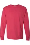 Comfortwash By Hanes Garment-dyed Long Sleeve T-shirt With A Pocket In Multi