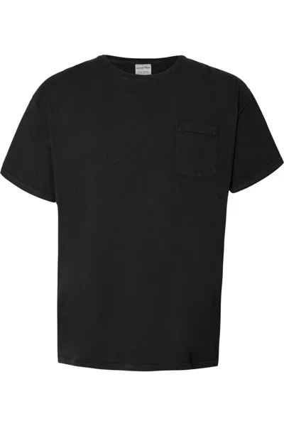 Comfortwash By Hanes Garment-dyed Pocket T-shirt In Black