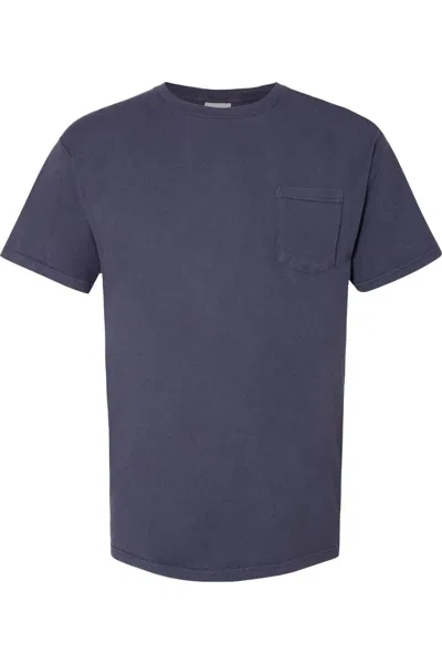 Comfortwash By Hanes Garment-dyed Pocket T-shirt In Blue