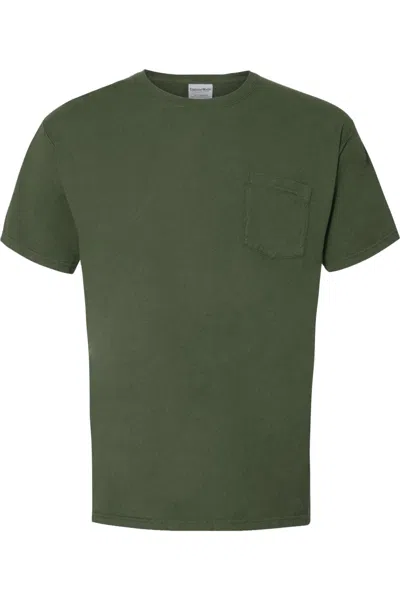 Comfortwash By Hanes Garment-dyed Pocket T-shirt In Pink