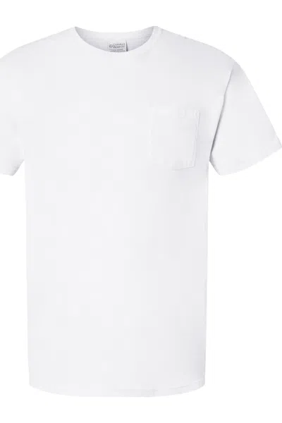 Comfortwash By Hanes Garment-dyed Pocket T-shirt In White