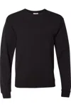 Comfortwash By Hanes Garment-dyed Unisex Crewneck Sweatshirt In Black