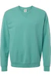 Comfortwash By Hanes Garment-dyed Unisex Crewneck Sweatshirt In Green