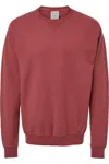 Comfortwash By Hanes Garment-dyed Unisex Crewneck Sweatshirt In Red