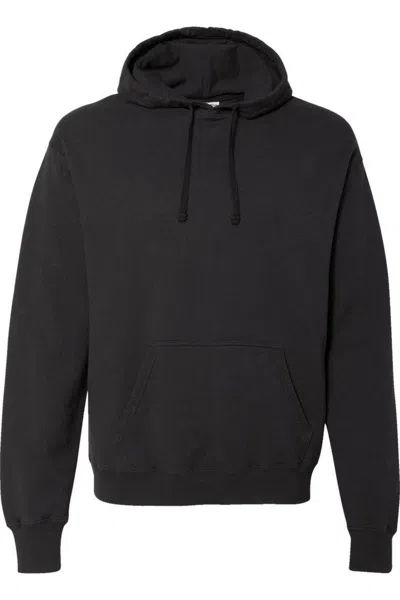 Comfortwash By Hanes Garment-dyed Unisex Hooded Sweatshirt In Black