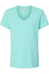 Comfortwash By Hanes Garment-dyed Women´s V-neck T-shirt In Green