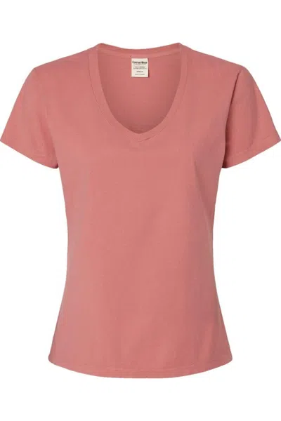 Comfortwash By Hanes Garment-dyed Women´s V-neck T-shirt In Multi