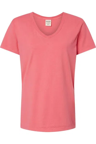 Comfortwash By Hanes Garment-dyed Women´s V-neck T-shirt In Multi
