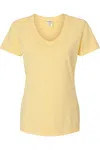 Comfortwash By Hanes Garment-dyed Women´s V-neck T-shirt In Multi