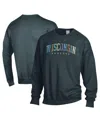 Comfortwash Men's And Women's Gray Wisconsin Badgers Oversized Pullover Sweatshirt In Gray