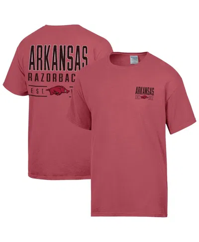 Comfortwash Men's Cardinal Arkansas Razorbacks Big Name T-shirt In Red