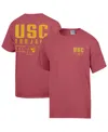Comfortwash Men's Cardinal Usc Trojans Big Name T-shirt In Red