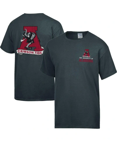Comfortwash Men's  Charcoal Distressed Alabama Crimson Tide Vintage-like Logo T-shirt