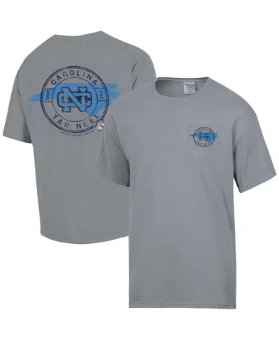 Comfortwash Men's  Graphite Distressed North Carolina Tar Heels Statement T-shirt