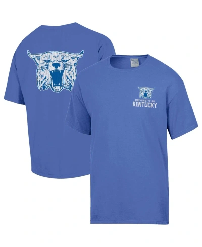 Comfortwash Men's  Royal Distressed Kentucky Wildcats Vintage-like Logo T-shirt