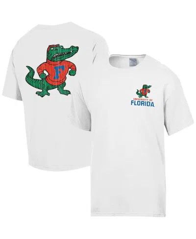 Comfortwash Men's  White Distressed Florida Gators Vintage-like Logo T-shirt