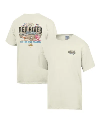 Comfortwash Cream Texas Longhorns Vs. Oklahoma Sooners Red River Rivalry Stadium Match Up T-shirt In Animal Print