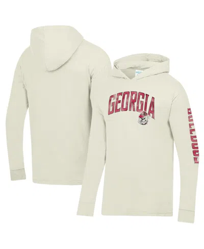 Comfortwash Cream Georgia Bulldogs Long Sleeve Hooded T-shirt In White