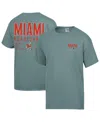 Comfortwash Men's Green Miami Hurricanes Big Name T-shirt In Green