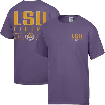 Comfortwash Purple Lsu Tigers Big Name T-shirt