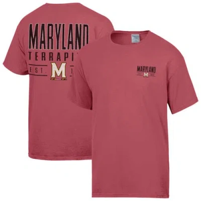 Comfortwash Red Maryland Terrapins Big Name T-shirt In Pink