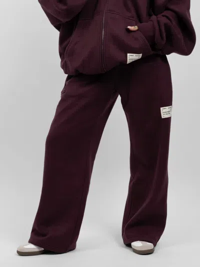 Comfrt Affirmation Straight Leg Sweatpants In Burgundy