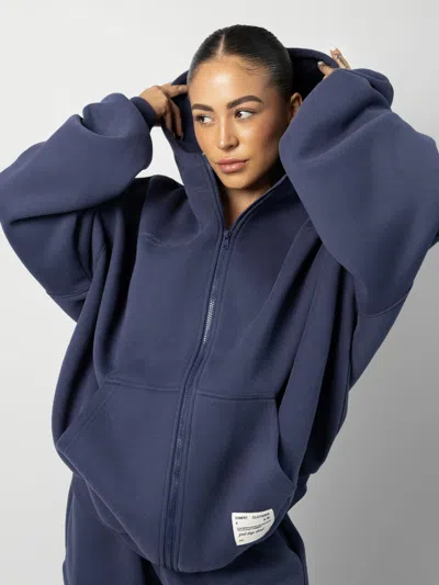 Comfrt Affirmation Zip Hoodie In Blue