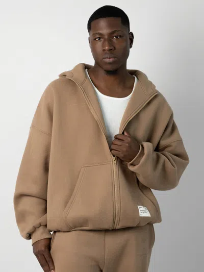 Comfrt Affirmation Zip Hoodie In Brown