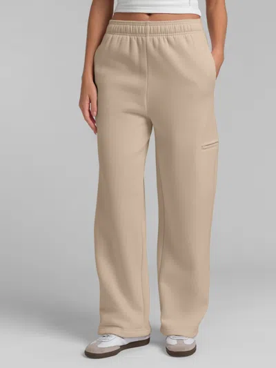 Comfrt Airplane Mode Straight Leg Sweatpants In Almond