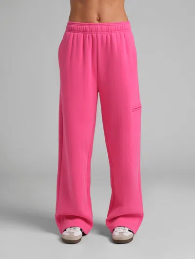 Comfrt Airplane Mode Straight Leg Sweatpants In Pink