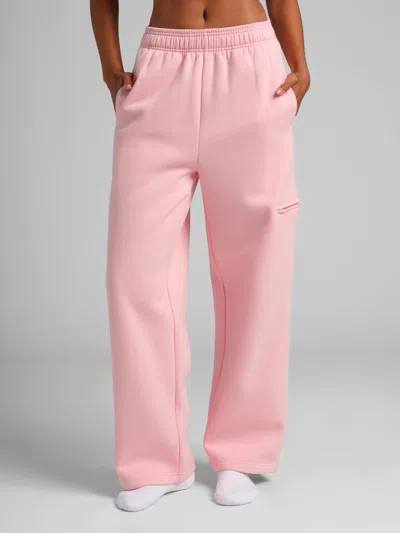 Comfrt Airplane Mode Straight Leg Sweatpants In Pink