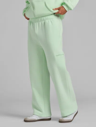 Comfrt Airplane Mode Straight Leg Sweatpants In Pistachio Cream