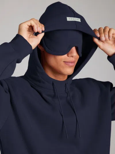 Comfrt Airplane Mode Travel Hoodie In Blue