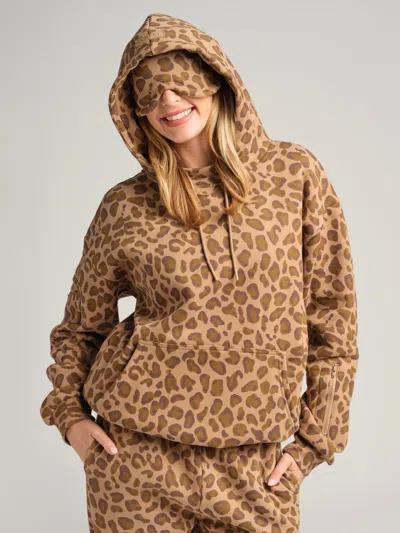 Comfrt Airplane Mode Travel Hoodie In Brown