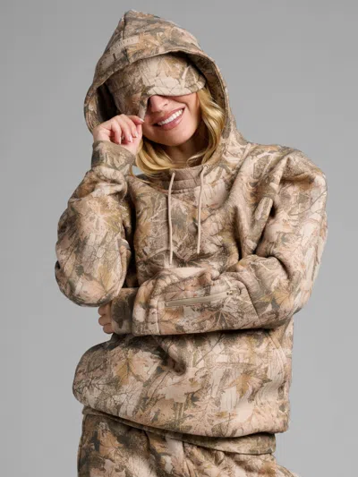 Comfrt Airplane Mode Travel Hoodie In Brown