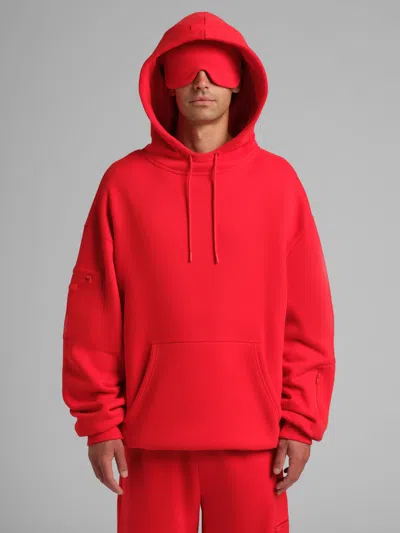 Comfrt Airplane Mode Travel Hoodie – Mega In Crimson