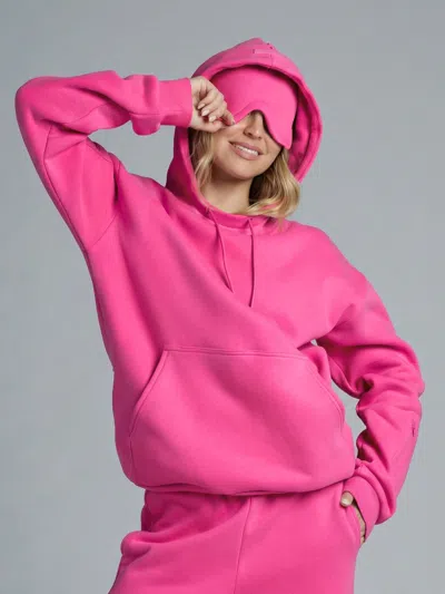 Comfrt Airplane Mode Travel Hoodie In Pink