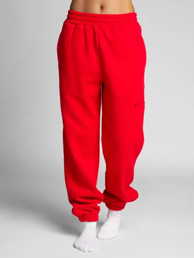 Comfrt Airplane Mode Travel Sweatpants In Red