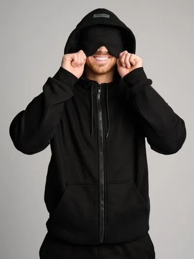 Comfrt Airplane Mode Travel Zip Hoodie In Black