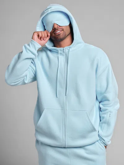 Comfrt Airplane Mode Travel Zip Hoodie In Blue