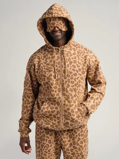 Comfrt Airplane Mode Travel Zip Hoodie In Brown
