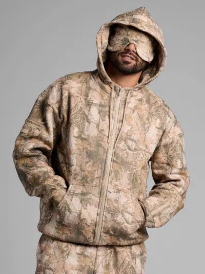 Comfrt Airplane Mode Travel Zip Hoodie In Brown