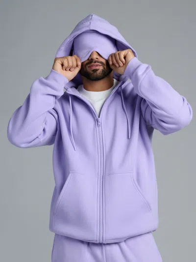 Comfrt Airplane Mode Travel Zip Hoodie In Purple