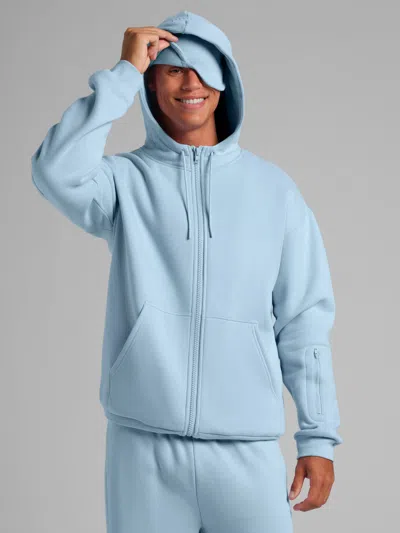 Comfrt Airplane Mode Travel Zip Hoodie – Mega In Blue
