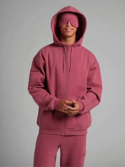 Comfrt Airplane Mode Travel Zip Hoodie – Mega In Pink