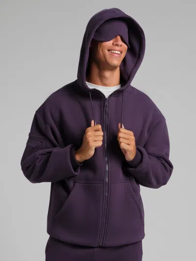 Comfrt Airplane Mode Travel Zip Hoodie – Mega In Blackberry
