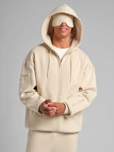 Comfrt Airplane Mode Travel Zip Hoodie – Mega In Bone