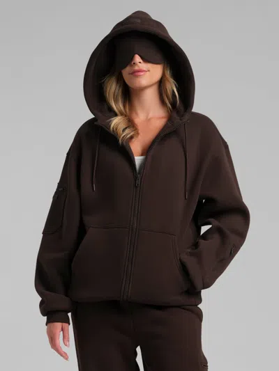 Comfrt Airplane Mode Travel Zip Hoodie – Mega In Espresso